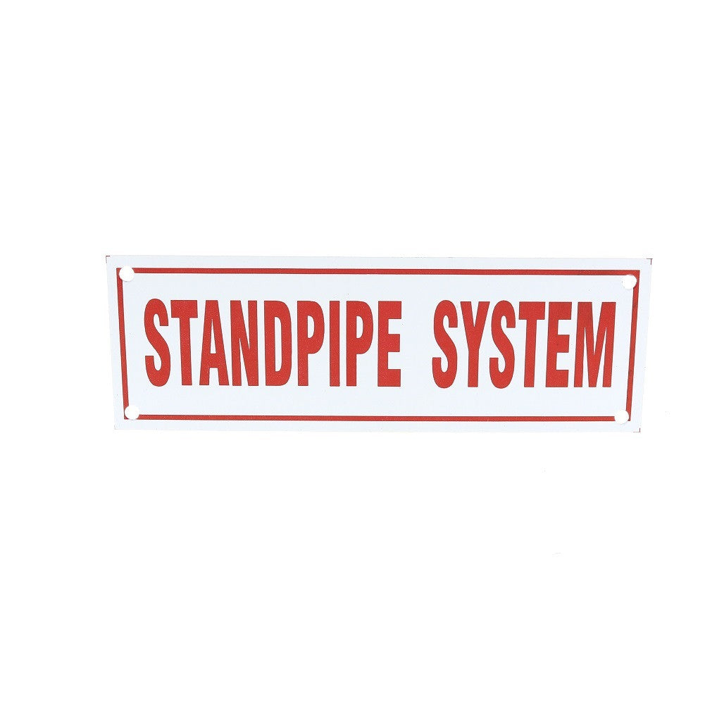 Standpipe System Sign, Aluminum, 6