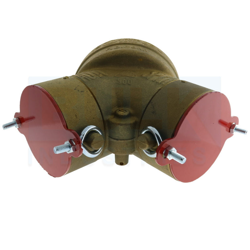 Fire Department Connection FDC Aluminum Break Away Caps 2 1/2" Red (Set of 2) (FDC Sold Separately)