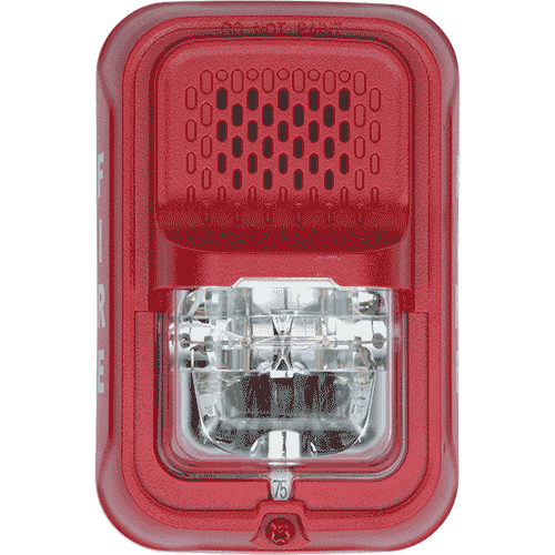 System Sensor P2GRL 2 Wire Compact Wall Horn Strobe, L-Series, Red, Marked Fire