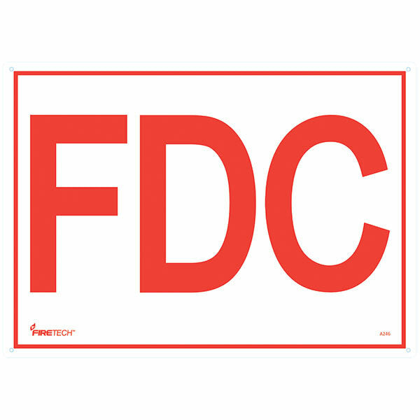 FDC Sign, 6" Letters, Aluminum, 10" x 14"