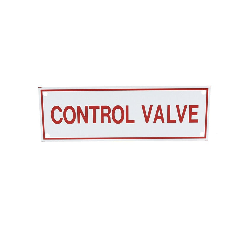 Control Value Sign Control Valve Sign, Aluminum, 6
