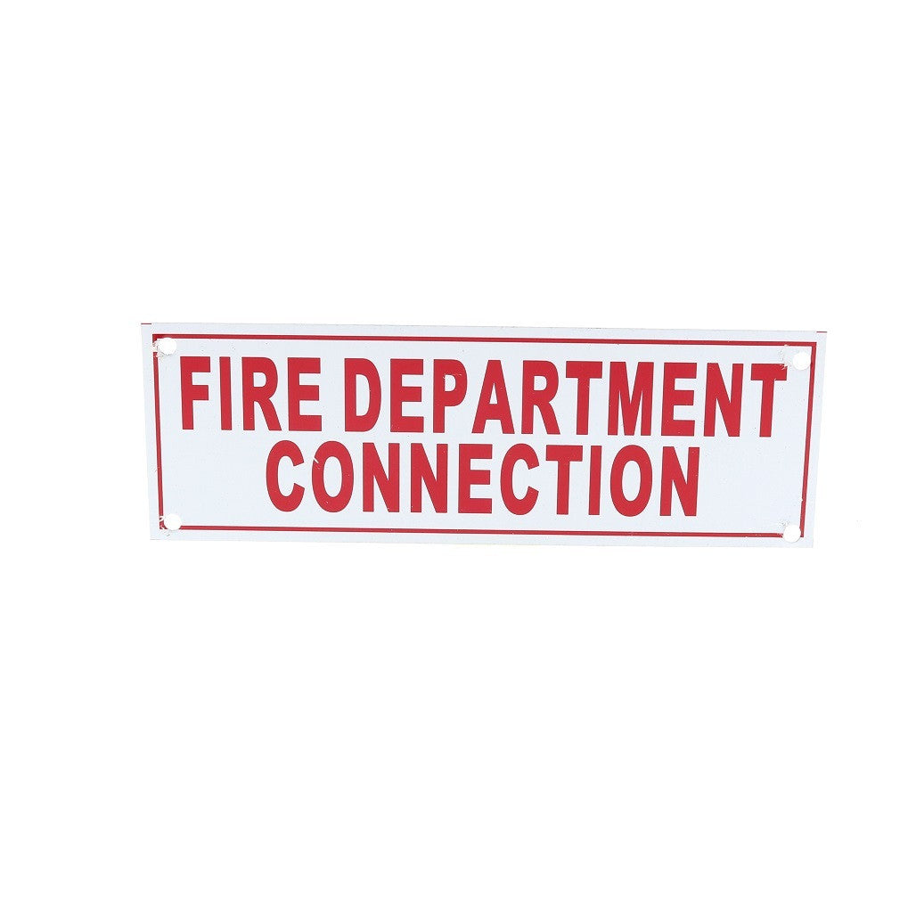 Fire Department Connection Sign, Aluminum, 6