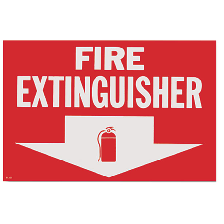 Fire Extinguisher Arrow Sign