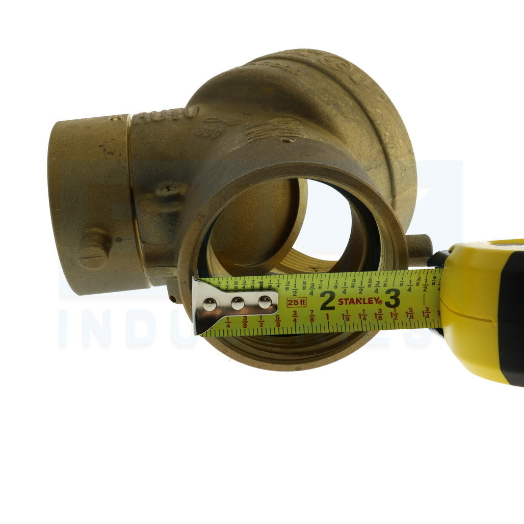 Fire Department Connection FDC Plug With Chain, Chrome, 2 1/2