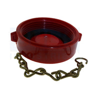 Fire Hose Valve Standpipe Cap & Chain, 1 1/2", Plastic, NST