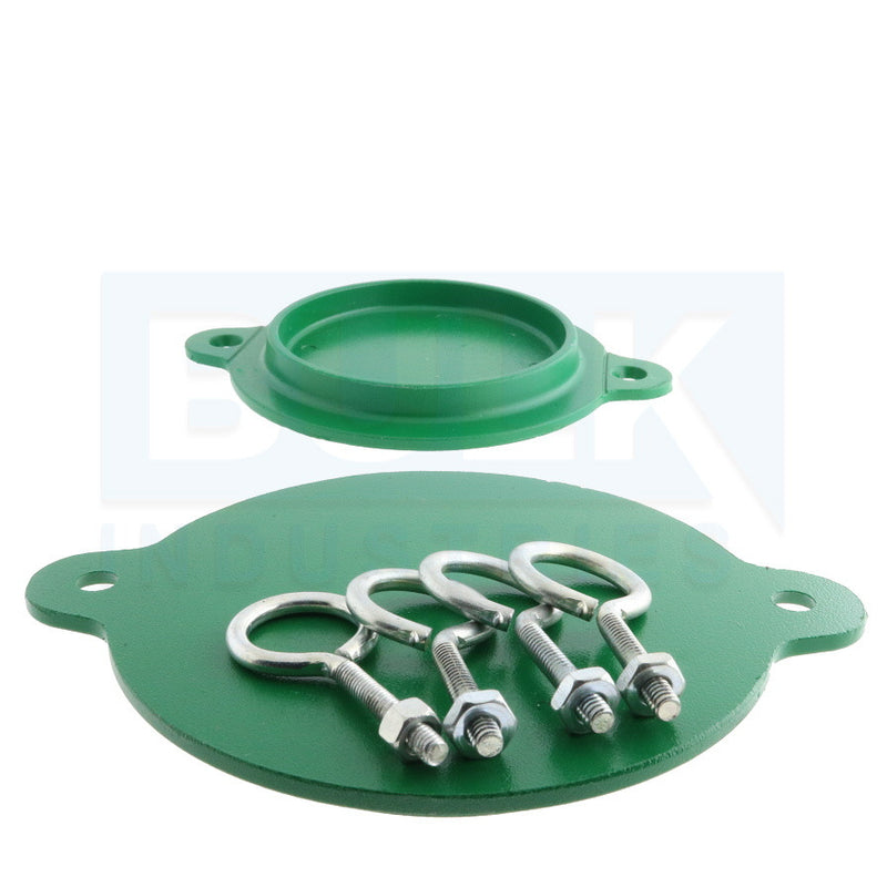 Fire Department Connection FDC Aluminum Break Away Caps 3" Green (Set of 2)