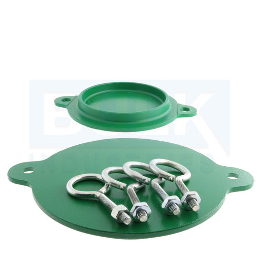 Fire Department Connection FDC Aluminum Break Away Caps 3" Green (Set of 2)