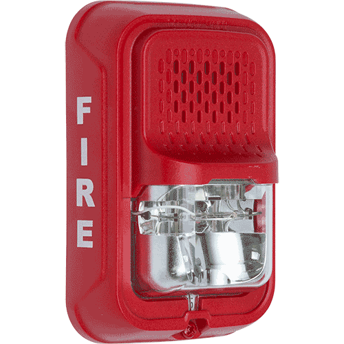 System Sensor P2GRL 2 Wire Compact Wall Horn Strobe, L-Series, Red, Marked Fire