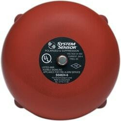 System Sensor SSM24-6 Alarm Electric Bell, 24VDC. 24 Volt, 6" Diameter