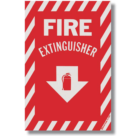 Fire Extinguisher Arrow Sign