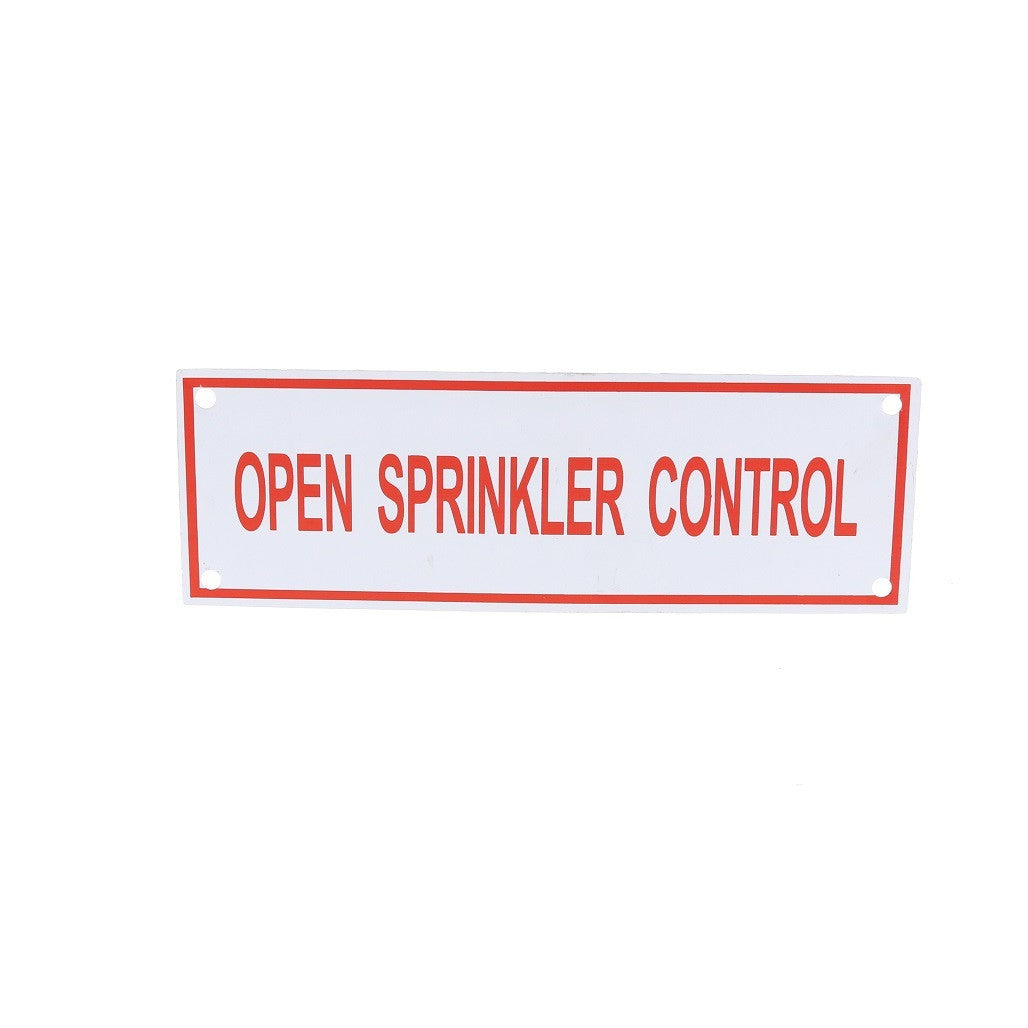 Open Sprinkler Control Sign, Aluminum, 6