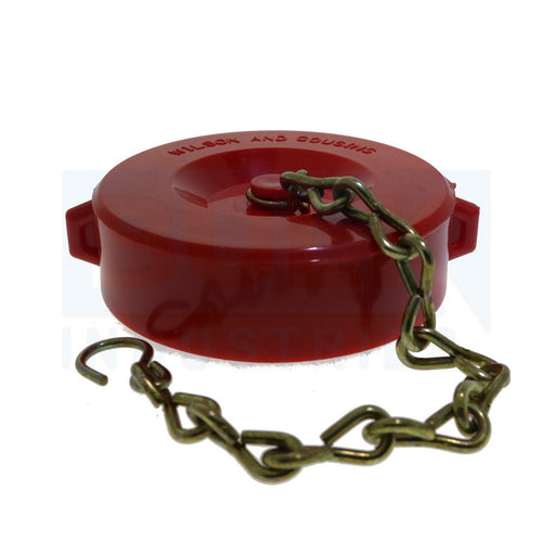 Fire Hose Valve Standpipe Cap & Chain, 1 1/2", Plastic, NST