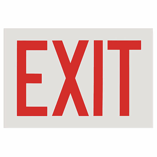 Exit Sign, White Background, Vinyl Sticker, Decal 12