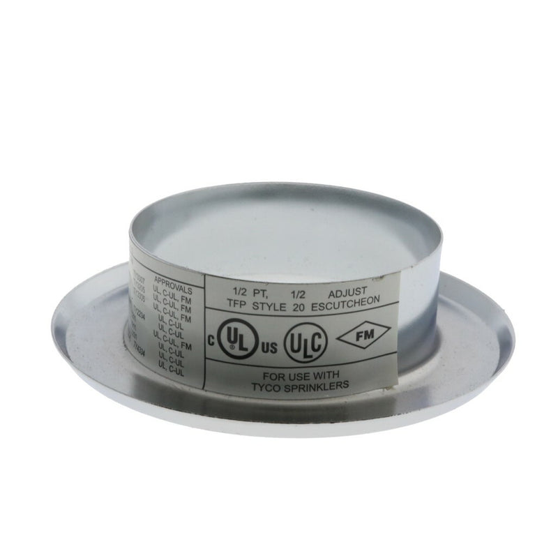 Tyco Recessed Style 20 Fire Sprinkler Escutcheon - Available in Multiple Colors