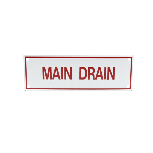 Main Drain Vinyl Sticker Sign