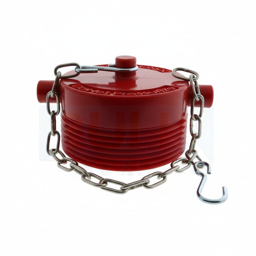 Fire Department Connection FDC Plug With Chain, Plastic, 2 1/2