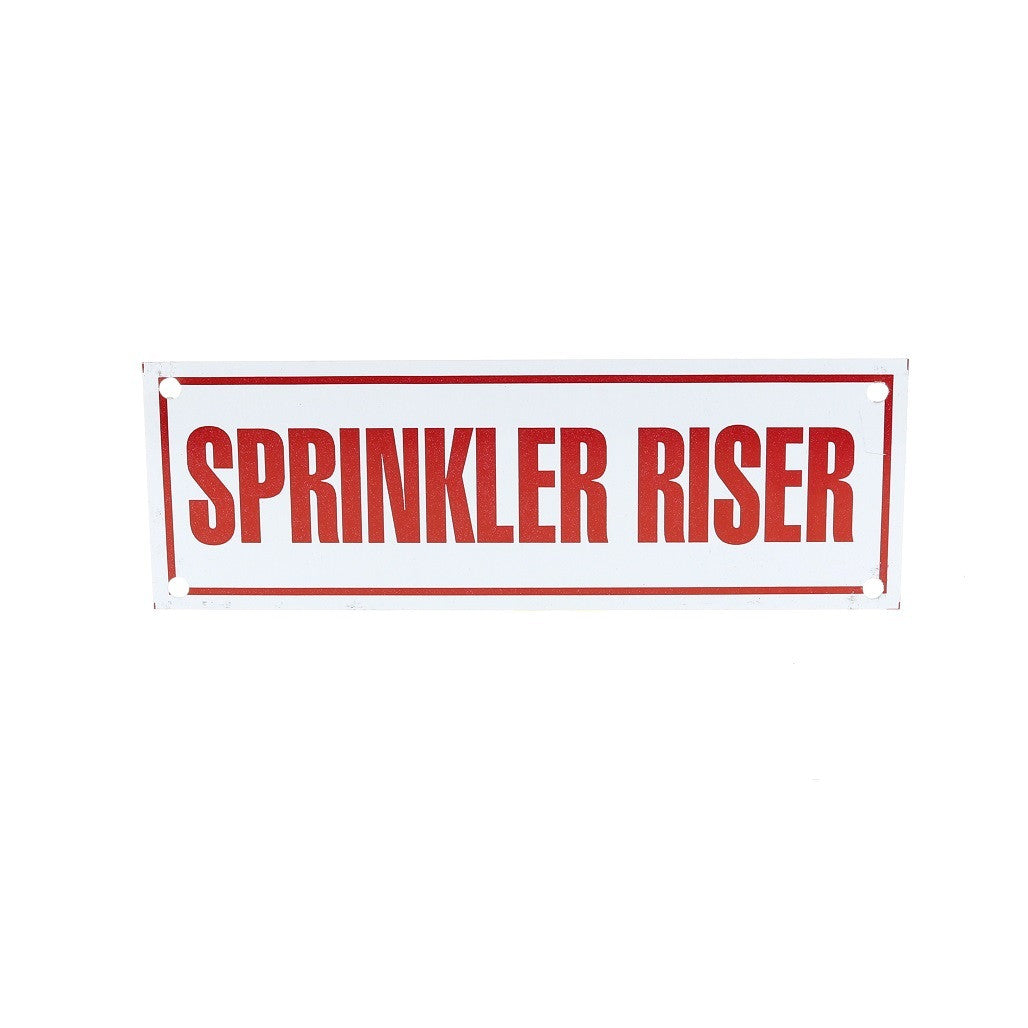 Sprinkler Riser Sign, Aluminum, 6