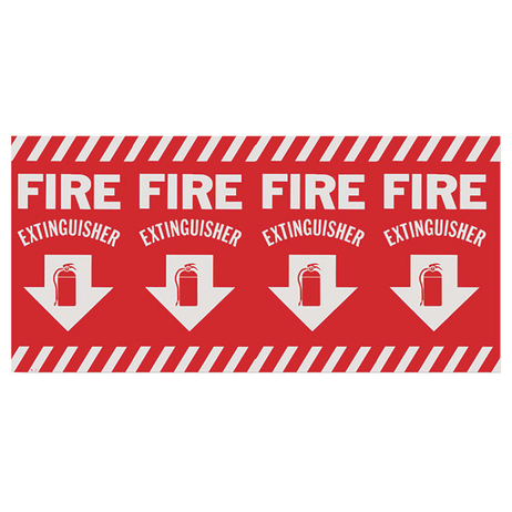 Wraparound Fire Extinguisher Arrow Sign