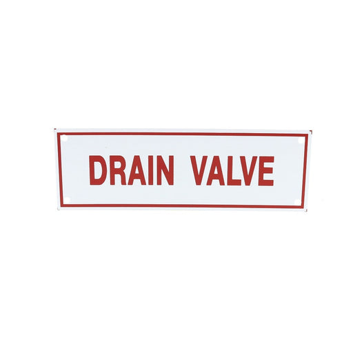 Drain Valve Sign