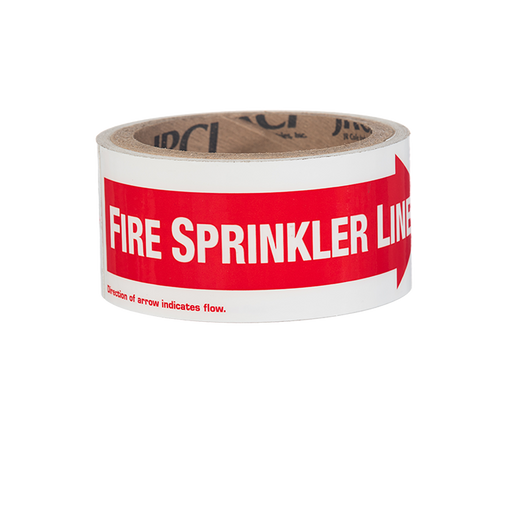 Fire Sprinkler Line, Right Arrow, Vinyl Sticker, Roll of 50
