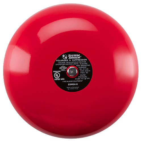 System Sensor SSM24-8 Alarm Electric Bell, 24VDC. 24 Volt, 8" Diameter