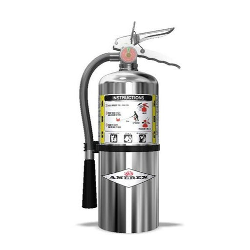 Amerex B461C Chrome Fire Extinguisher With Brass Valve, ABC, 6lb, 3A40BC, With Wall Bracket
Manufacturer Part Number:  15392