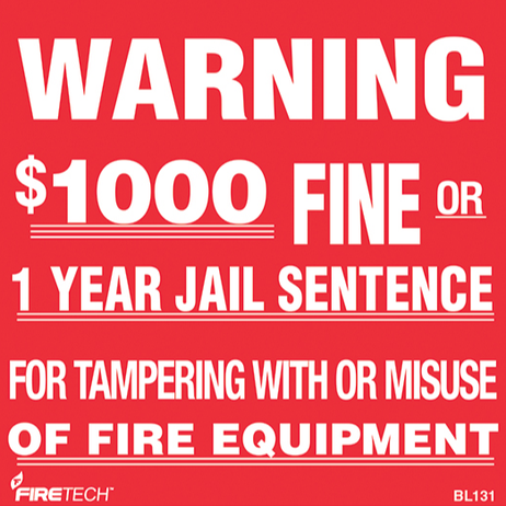 FE Warning Sign $1000