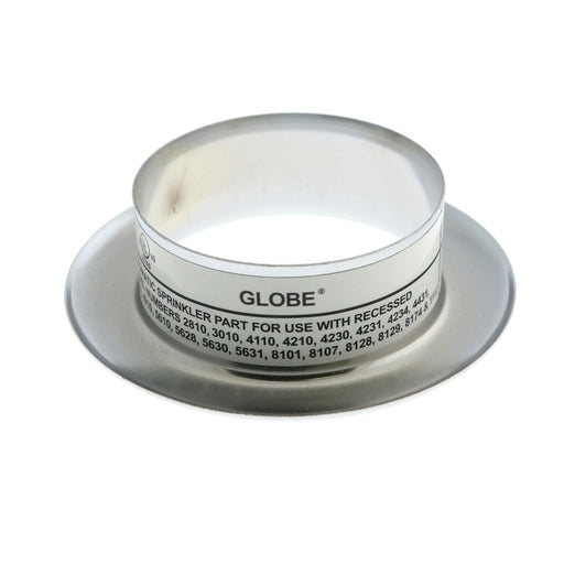 Globe GL Recessed Slip On Escutcheon - 1/2" Adjustment - Chrome GL3010, GL4110, GL4231, GL4431, GL4710, GL4910, GL5601, GL5610, GL5628, GL8101, GL8106, GL8107, GL8128, L8129, GL8151, GL8156, GL8174, and GL1112