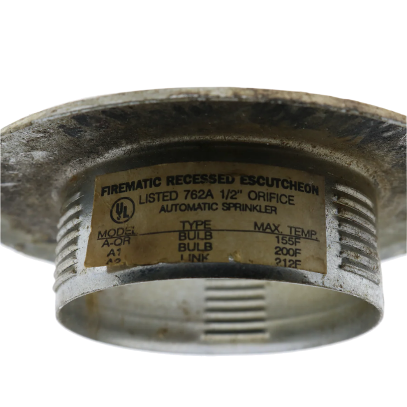 Firematic Model A1 A2 A-QR Recessed Fire Sprinkler Escutcheon, Chrome - 3