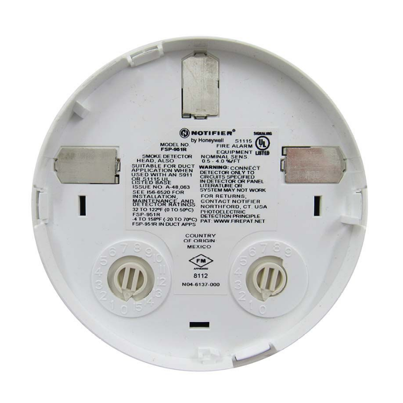 Notifier Dnr Notifier FSP-951R Detector Photoelectric Smoke Intel DNR/DNRW FS White ...