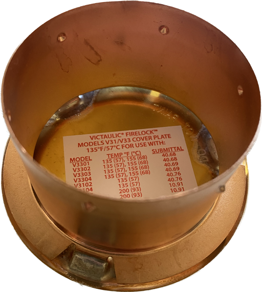 Victaulic Concealed V31 And V33 Escutcheon - Available In Multiple Colors And Temperatures