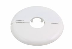 Retrofit Flat Fire Sprinkler Escutcheon, Steel, Split, 1/2" NPT, White - WeSupplyIt.com