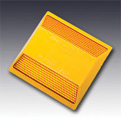 Model 921 Standard Reflective Type D Two Way Amber Reflective Plastic Pavement Marker 4"