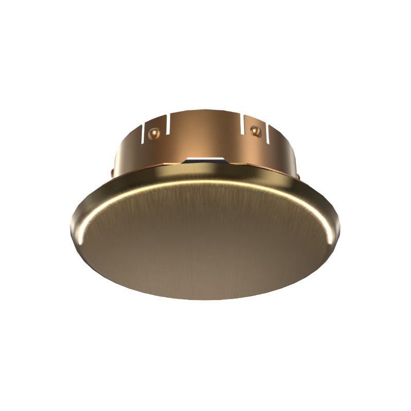Viking Mirage Cover 13504 Label 13502A Push On Concealed Fire Sprinkler Cover Plate Escutcheon, Standard Small 2 3/4" OD, Antique Brass, 135 Degree Orange Label, 13504BA/A - WeSupplyIt.com