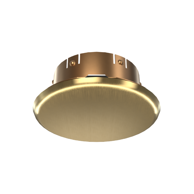 Viking Mirage Cover 13504 Label 13502C Push On Concealed Fire Sprinkler Cover Plate Escutcheon, Standard Small 2 3/4" OD, Brushed Brass, 165 Degree White Label, 13504BC/B - WeSupplyIt.com