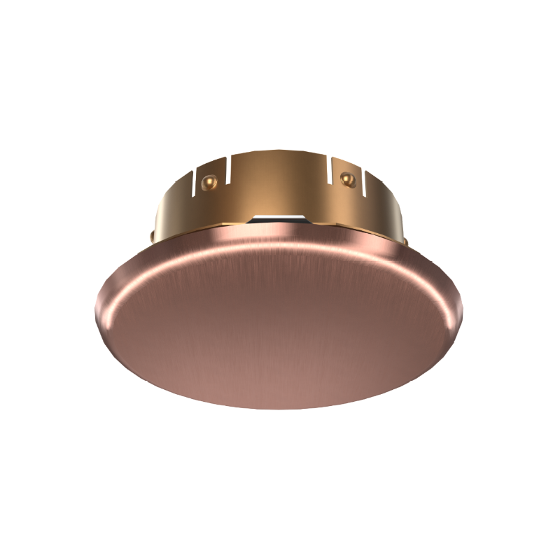 Viking Mirage Cover 13504 Label 13502A Push On Concealed Fire Sprinkler Cover Plate Escutcheon, Standard Small 2 3/4" OD, Brushed Copper, 135 Degree Orange Label, 13504EA/B - WeSupplyIt.com
