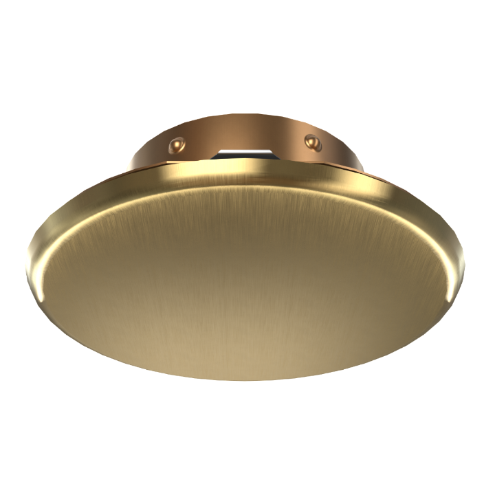 Viking Mirage Cover 23174 Label 23176C Thread On Concealed Fire Sprinkler Cover Plate Escutcheon, Large 3 5/16" OD, Brushed Brass, 165 Degree White Label, 23174BC/B - WeSupplyIt.com